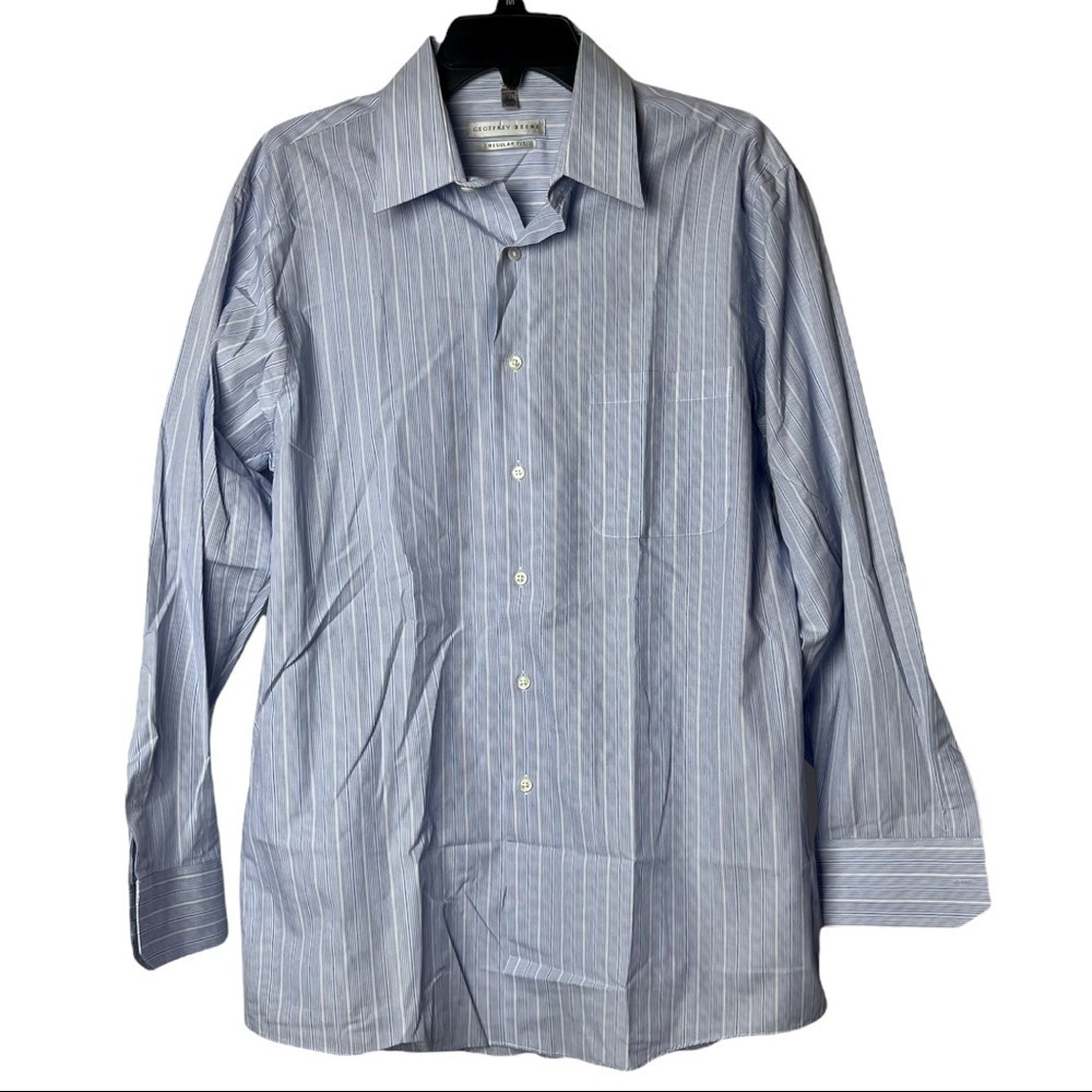 Geoffrey Beene Button down Dress Shirt Striped M